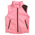 Letní softshell vesta růžová - kód 5165 Stojáček i kapuce
