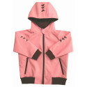Letní softshell bunda růžová - kód 5153 Stojáček i kapuce